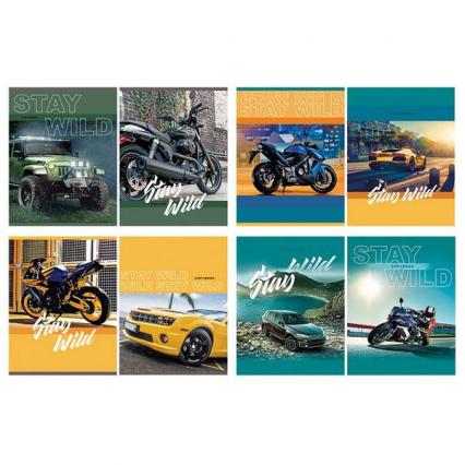 Тетрадь 96 л. кл. греб. БД "Оставайся диким" двойная обложка