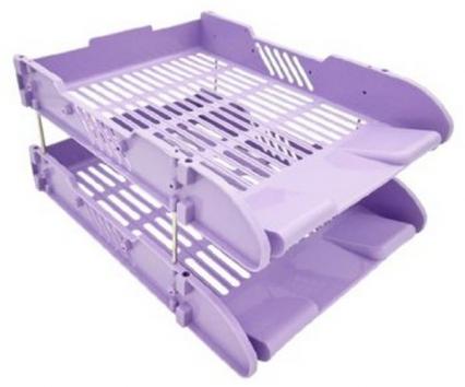 Набор поддонов для бум. 2 шт. Intelligent на мет. стержн., сиреневый