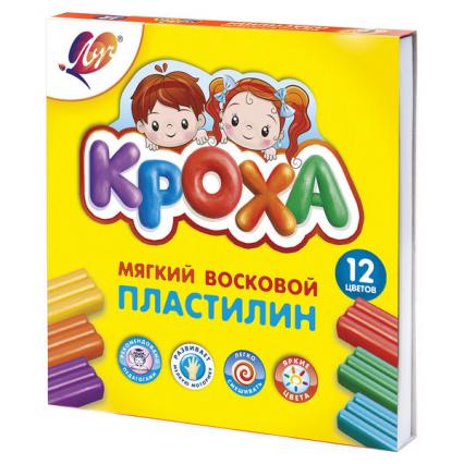 Пластилин 12 цв. ЛУЧ "Кроха" 198 г, мягкий, со стеком