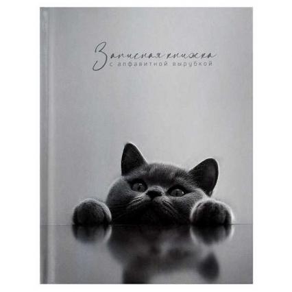 Книга телеф. А6 80 л. тв. обл. кл. Ф+ "Британский кот"