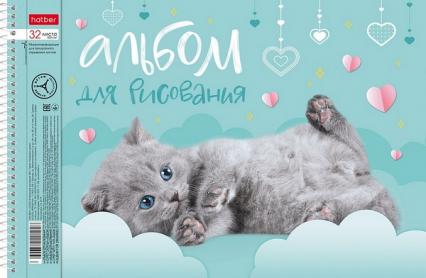 Альбом для рис. А4 32 л. спир. Х "Пушистые мордочки"