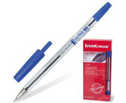 Ручка шар. ЕК "Ультра-10" 0,7 мм, синяя, корпус прозр., L=140 мм
