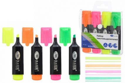 Набор маркеров выделит. 04 цв. Basir 