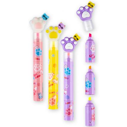 Маркер выделит. Centrum "Кошачья лапка" 3 цв.,сегментный, скош.