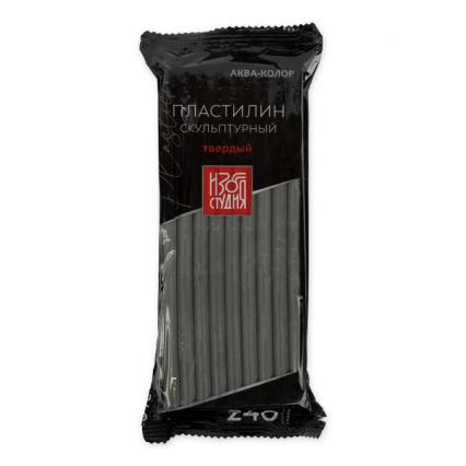 Пластилин скульптурный твердый серый Аква-колор 0,240 кг 