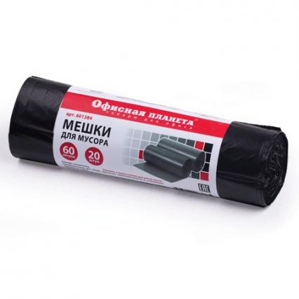 Мешки для мусора 60 л 20 шт. Офисная планета 15 мкм