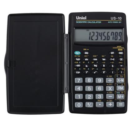 Калькулятор инженерн. UNIEL US-10, 8 разр. 120*72*12 мм