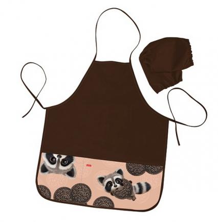 Фартук для труда с нарук. Х "Вот енот" 53,5*45,5 см, 2 карм.