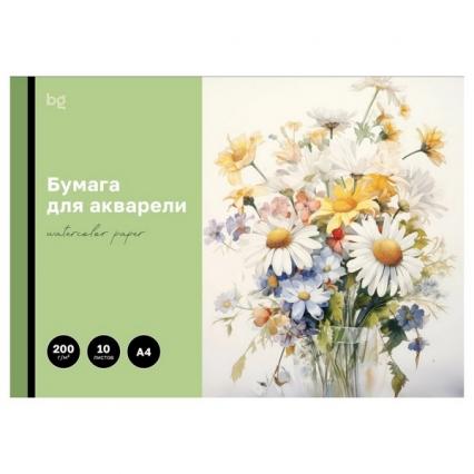 Папка для акварели А4 10 л. БД "Полевые цветы" 200 г/м2