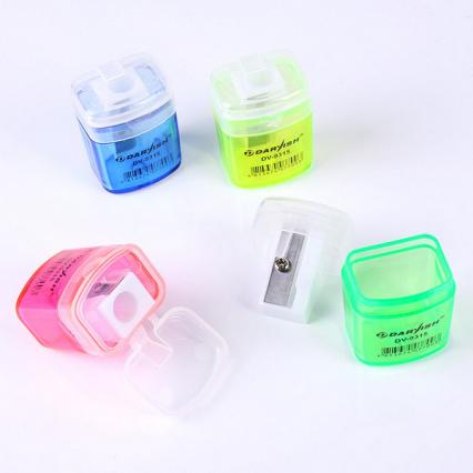 Точилка пласт. 1 отв. с контейнером Darvish асс.