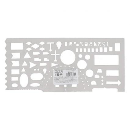 Линейка офицерская 20 см Кокос ЛО-01 прозр.