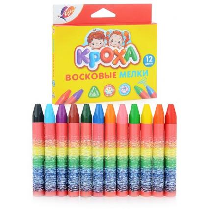 Мелки воск. 12 цв. ЛУЧ "Кроха" треуг.