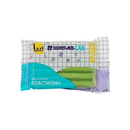 Пластилин Лео "ШколаСад" 50 г, салатовый