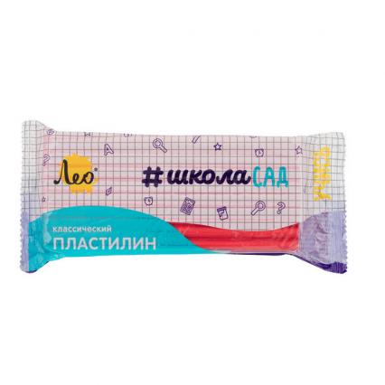 Пластилин Лео "ШколаСад" 240 г, красный