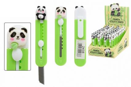 Нож канцелярский 09 мм Basir "Панда"