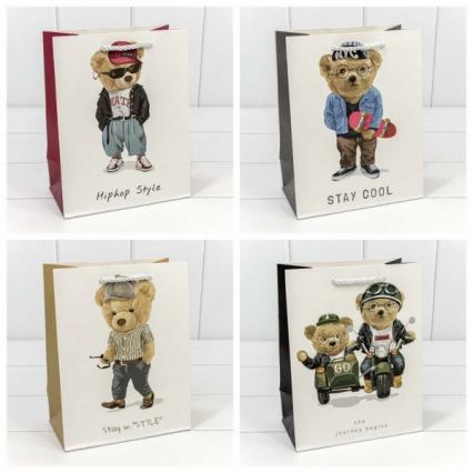 Пакет подар. 18*23 см OMG "Стильные мишки"