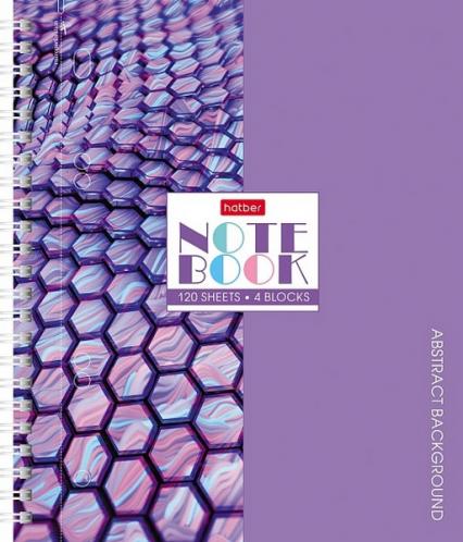 Тетрадь 120 л. кл. греб. Х "Неоновые грани" разделит.