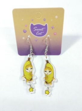 Серьги Sweet CS "Котик клубничка"