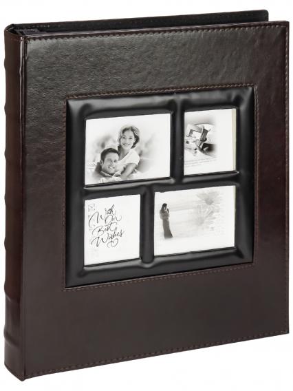 Фотоальбом на 500 фото 10*15 см ПП "Счастье" тем.кор., иск.кожа 