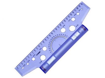 Рейсшина 30 см пл. ролик