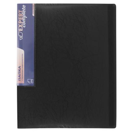 Папка-cкоросш. с пруж. мех. Expert Complete "Премьер" внутр. карман, торцевой карман, черная