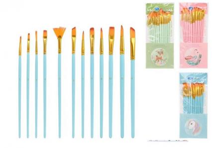 Набор кистей 12 шт. Basir (синтетика №1,2,4,5,6,7,8,9,10,11,12,13)