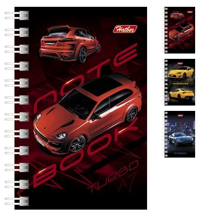 Записная кн. А7 40 л. греб. клетка Х "Автопанорама" 