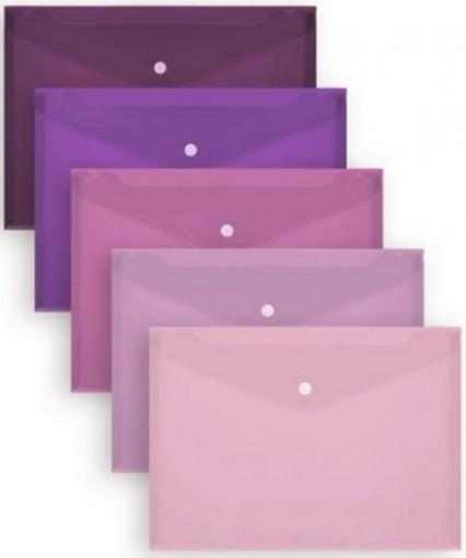 Папка-конверт на кнопке А4 Intelligent "Оттенки сирени"