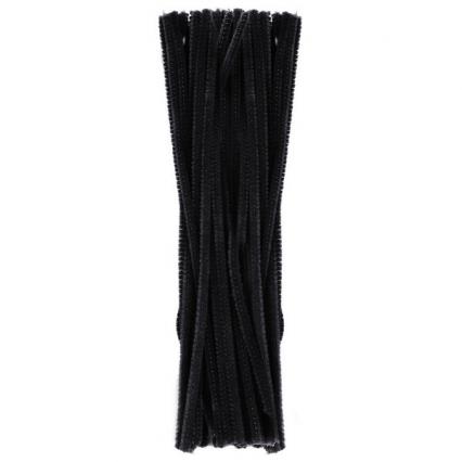 Проволока пушистая Остров сокровищ 30 см, 30 шт., черная 