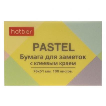 Бум. с клеев. кр. 51*76 мм пастель желтый Х 100 л.