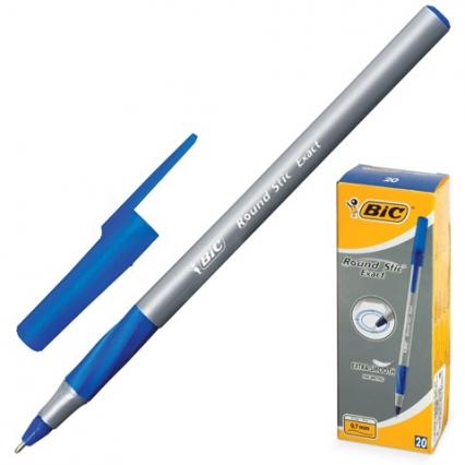 Ручка шар. Bic "Точный круглый фиксатор" 0,8 мм, синяя, рез. держ., однораз.