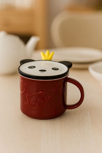 Кружка 420 мл "Royal panda" красн.
