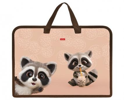 Папка с ручками А4 Х "Вот енот" 3,5 см