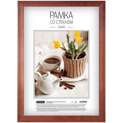 Фоторамка 21*30 см дер. OfficeSpace "Красное дерево"