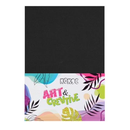 Набор фоамирана А4 05 л. Кокос "Черный" 1 мм