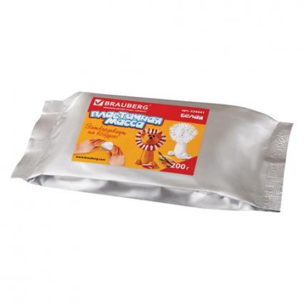 Пластика для лепки Brauberg белая 200 г