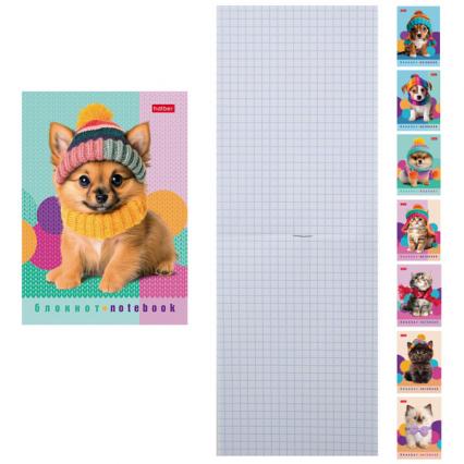 Блокнот А6 24 л. клетка Х "Песики и котики"