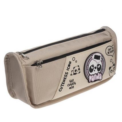 Пенал-косметичка Х "Панда" беж., 21,5*9 см