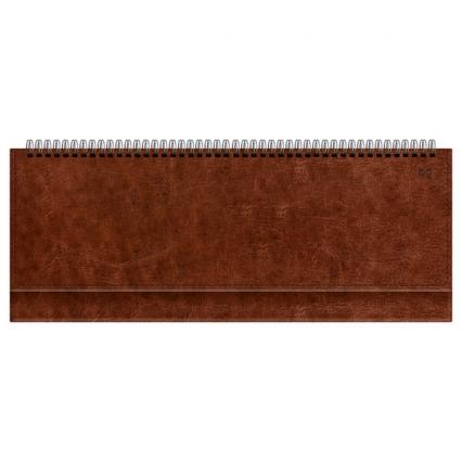 Планинг недат. 300*130 56 л. греб. БД "Небраска" иск. кожа, коричневый