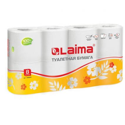 Набор бумаги туалетной 08 шт. Лайма 2-слойная, 19 м