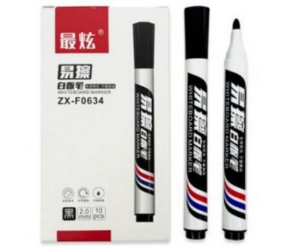 Маркер для белой доски 2 мм черн., кругл.