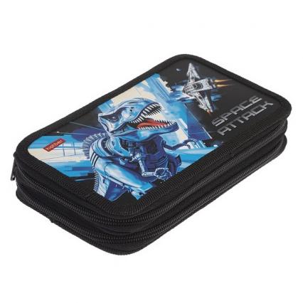 Пенал 2 отд. Х "Космический динозавр" 19*11 см