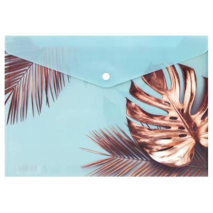 Папка-конверт на кнопке А4 Fiorenzo "Тропики" тисн. фольг.