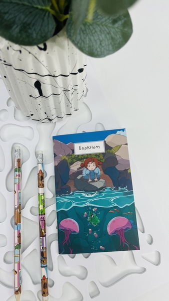 Блокнот А6 40 л. линия Sweet CS "Девочка и медузы" 