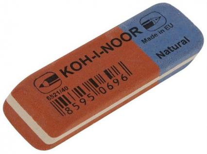 Ластик Koh-I-Noor "Синяя звезда" 6521/40 скош., красно-син. 