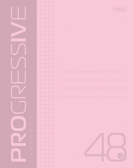 Тетрадь 48 л. кл. Х "Прогрессивный. Розовая" пласт. обл. 