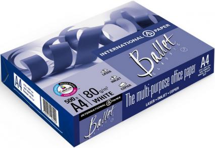Бумага для офис. техн. А4 500 л. 80 г/м2 Ballet Classic 153%