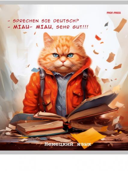 Тетрадь 48 л. кл. ПП "Жил был кот. Немецкий язык"