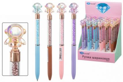 Ручка поворот. Basir "Космонавт" с фигуркой, 0,5 мм, синяя 