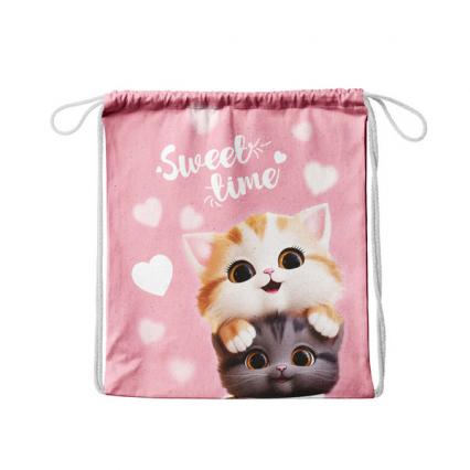 Мешок для обуви 1 отд. 36*44 см Кокос "Cute cats" 